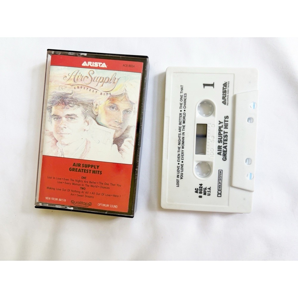 Vintage 1983 Cassette Tape Air Supply Greatest  Hits Album 1980S Rock Duo